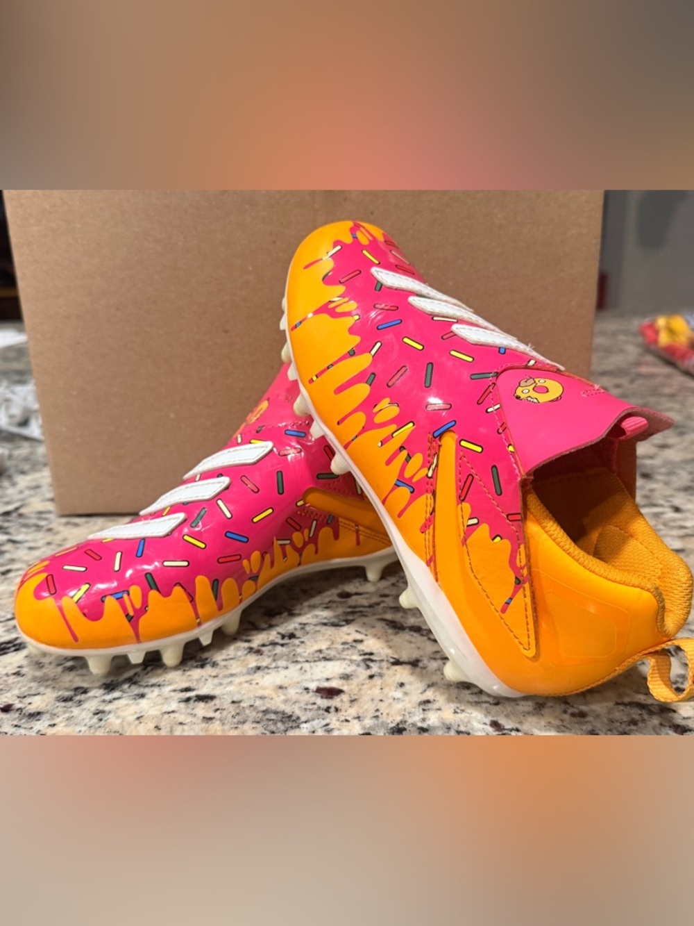 The Simpsons x Adidas Freak Spark J “Donut” Cleats Size 1